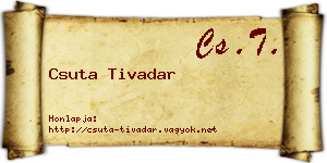 Csuta Tivadar névjegykártya